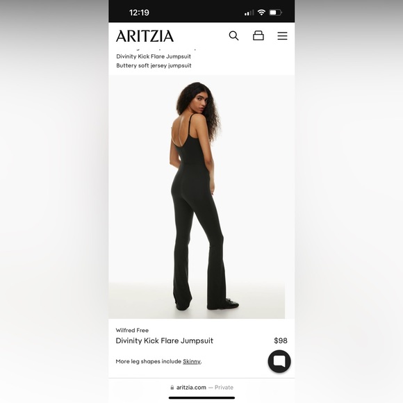 Aritzia Divinity Kick Flare Jumpsuit 🖤 - Picture 3 of 9